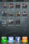 A few folders on the new iOS